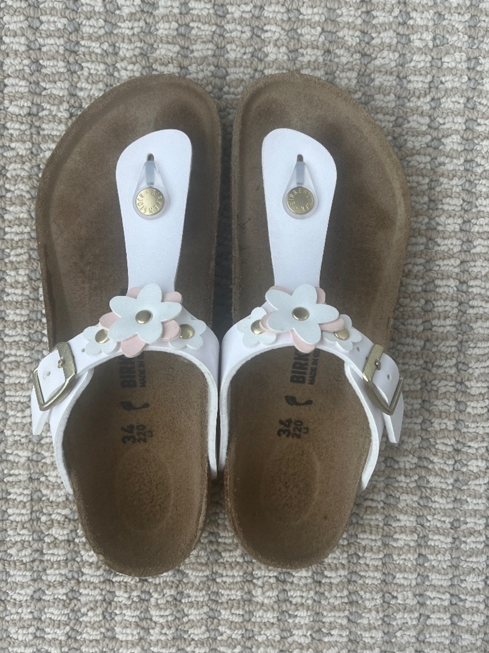 Birkenstock Kids Gizeh Flower Boho Sandals - Size 34